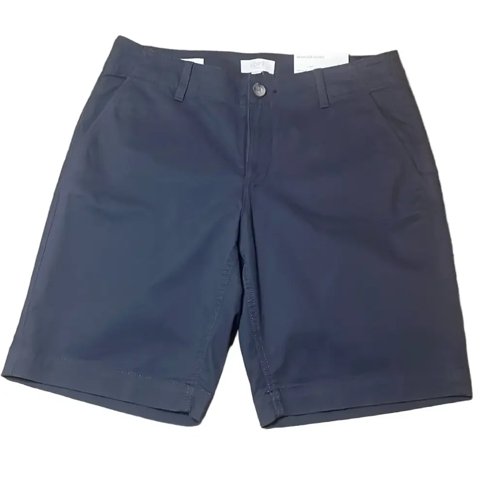 LOFT Outlet Bermuda mid rise shorts dark gray